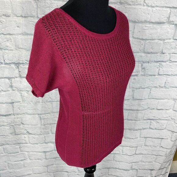 A.N.A. Cotton blend Open knit short sleeve sweater size XS - Picture 4 of 11